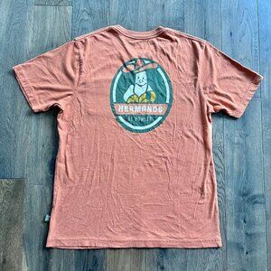 Howler Brothers Hermanos de Howler Banana Cowboy Tee Orange Size M Graphic Shirt